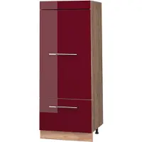 Vicco Opbergkast Fame-Line Bordeauxrode hoogglans/Goudkleurig Eiken 60 cm, Model 62661