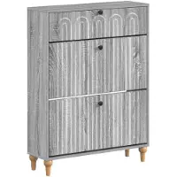 vidaXL Schoenenkast ALKMAAR 78 x 24 x 103 cm Bewerkt hout Grijs Sonoma