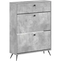 vidaXL Schoenenkast BREDA 78 x 24 x 103 cm Bewerkt hout Betongrijs