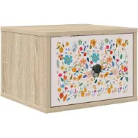 vidaXL Wandkastje voor Bed MAINZ Sonoma Eiken 36 x 33 x 25 cm