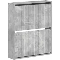 vidaXL Wandgemonteerde Schoenenkast ZWOLLE 71 x 17 x 86 cm Betongrijs