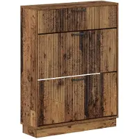 vidaXL Schoenenkast HOORN 78 x 24 x 100 cm Bewerkt hout Oud hout