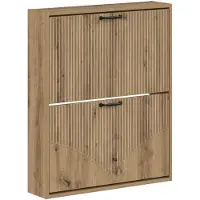 vidaXL Wandgemonteerde Schoenenkast HOORN 71 x 17 x 86 cm Bewerkt hout