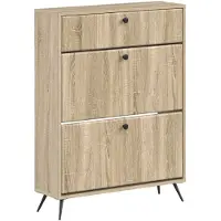 vidaXL Schoenenkast BREDA 78 x 24 x 103 cm Bewerkt hout Sonoma Eiken