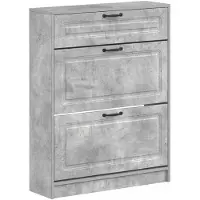 vidaXL Schoenenkast UTRECHT 78 x 24 x 100 cm Bewerkt hout Betongrijs