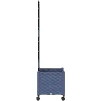 vidaXL Tuinsteker met schutting en wielen Grijs 40 x 40 x 149 cm PP