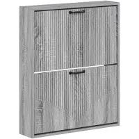 vidaXL Wandgemonteerde Schoenenkast HOORN 71 x 17 x 86 cm Bewerkt hout