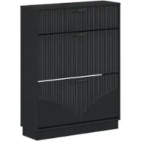 vidaXL Schoenenkast HOORN 78 x 24 x 100 cm Bewerkt hout Zwart