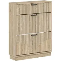 vidaXL Schoenenkast HOORN 78 x 24 x 100 cm Bewerkt hout Sonoma Eiken