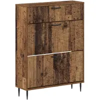 vidaXL Schoenenkast HAARLEM 78 x 24 x 103 cm Bewerkt hout Oud hout
