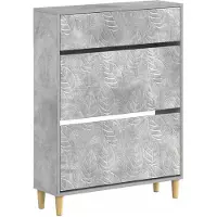 vidaXL Schoenenkast DELFT 78 x 24 x 103 cm Bewerkt hout Betongrijs