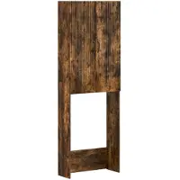 vidaXL Toiletkast HOORN Gerookt eiken 66 x 25,5 x 190 cm Bewerkt hout
