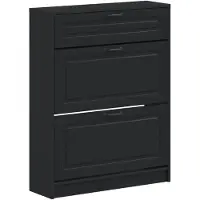 vidaXL Schoenenkast UTRECHT 78 x 24 x 100 cm Bewerkt hout Zwart