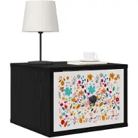 vidaXL Wandkastje voor Bed MAINZ 2 st Zwart eiken 36 x 33 x 25 cm