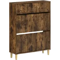 vidaXL Schoenenkast ARNHEM 78 x 24 x 103 cm Bewerkt hout Gerookt eiken