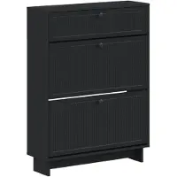 vidaXL Schoenenkast EDE 78 x 24 x 103 cm Bewerkt hout Zwart