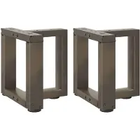 vidaXL Salontafelpoten 2 st T-vormig 30x25x(30-31) cm staal naturel
