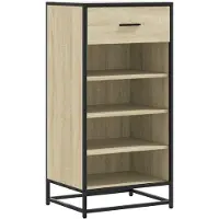 vidaXL Schoenenrek 48x38x97,5 cm bewerkt hout sonoma eikenkleurig