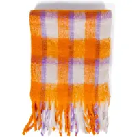 ONLY Geweven Sjaal Gingham Ruit Oranje