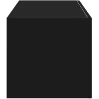 vidaXL TV Wandkast 98 x 31 x 29,5 cm Zwart Bewerkt hout