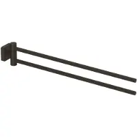Kludi Vela S - Dubbele handdoekhouder, mat zwart 2597739