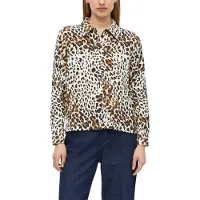 s.Oliver Blouse karamel / donkerbruin / wit
