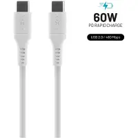 FIXED FIXDLS-CC2-WH, 2 meter, USB-C, USB-C, USB 2.0, 4,8 Gbit/s, Wit
