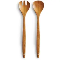 Zeller salatbestekset, 2-delig, bamboe, lengte 30 cm