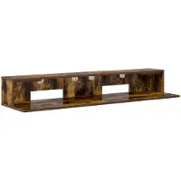 vidaXL studiobureau Gerookt eiken 130 x 36 x 19,5 cm Bewerkt hout