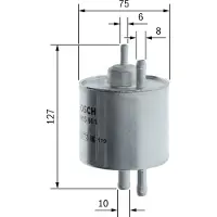 Bosch Brandstoffilter F5001 Bosch voor o.a. MERCEDES-BENZ