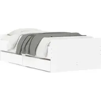 vidaXL Bedframe met lades wit 90x200 cm