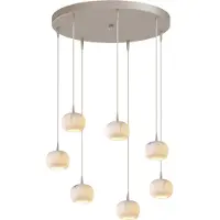 Masterlight Design hanglamp Alta 7-lichts beige terra