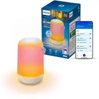 Philips Smart Lighting Mobile tafellamp wit – Draagbaar, RGB en instelbaar wit licht, oplaadbaar, Matter