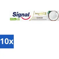 Signal 10 x - Integral & Actions - Tandpasta - Natuurlijke Elementen - Kokos - Voor Witte Tanden - 75 ml - Voordeelverpakking - 10 stuks