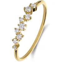 Lucardi Ring goud / transparant