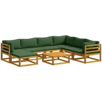 vidaXL Bankstel 8 st Naturel Massief Acacia Hout