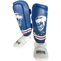 Super Pro Combat Gear Scheenbeschermer Nations Cabo Verde PU blauw - rood - wit L
