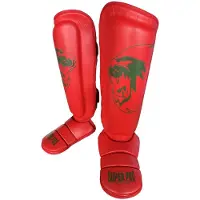 Super Pro Combat Gear Scheenbeschermer Nations Maroc kids PU rood - groen XS