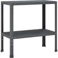vidaXL Planttafel 100 x 40 x 80 cm Gepoedercoat staal Antraciet