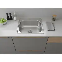 Faizee Home RVS Spoelbak 48x48 cm – Inbouwspoelbak voor Keuken – Groot Wasbak – Inclusief Sifonset – Zonder Kraan
