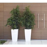 Artevasi Plantenbak - Pisa - 40 x 40 x 78 cm - Wit - Zelfwaterend