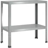 vidaXL Planttafel 80 x 40 x 80 cm Gegalvaniseerd staal zilver