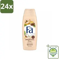 Fa - Cream & Oil Cacao - Douchecrème - Cacaoboter Met Kokosolie - 250 ml - Voordeelverpakking - 24 stuks - Douchecrème - Cacaoboter