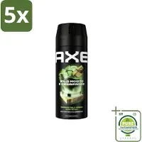 Axe 5 x - Deodorant Bodyspray - 48hrs Fresh - Green Mojito & Cedarwood - 150 ml - Grootverpakking - Deodorant - Deodorant Spray - - Green Mojito - Cedarwood