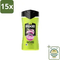 Axe 15 x - 3-in-1 Douchegel - Epic Fresh - Grapefruit & Tropical Pineapple - Fresh Boost - 250 ml - Grootverpakking - Douchegel - Frisheid - Geur - Lichaam - Gezicht