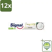 Signal - Integral & Actions - Tandpasta - Natuurlijke Elementen - Kokos - Voor Witte Tanden - 75 ml - Voordeelverpakking - 12 stuks - Tandpasta -