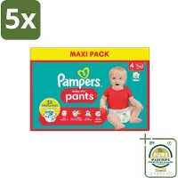Pampers 5 x - Baby-Dry Pants - Luierbroekjes - Maat 4 (9-15 kg) - Extra Droog - 90 Luiers - Grootverpakking - Baby Luier - Droge Luier - Luier 9-15 Kg - Luier Voor Baby - Luier Tegen Lekken