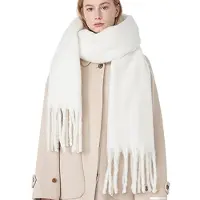 LONGZIMING - Grote Dikke Sjaal - Oversized en Zacht - Warme Wintersjaal van Grof Gebreid Materiaal - Fluffy Plaid Sjaal - Voor Dames en Heren