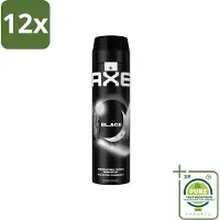 Axe XL - Deodorant Bodyspray - 48hrs Fresh - Black - Frozen Pear & Cedarwood - 200 ml - Voordeelverpakking - 12 stuks - Deodorant -