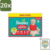 Pampers 20 x - Baby-Dry Pants - Luierbroekjes - Maat 4 (9-15 kg) - Extra Droog - 90 Luiers - Grootverpakking - Baby Luier - Droge Luier - Luier 9-15 Kg - Luier Voor Baby - Luier Tegen Lekken